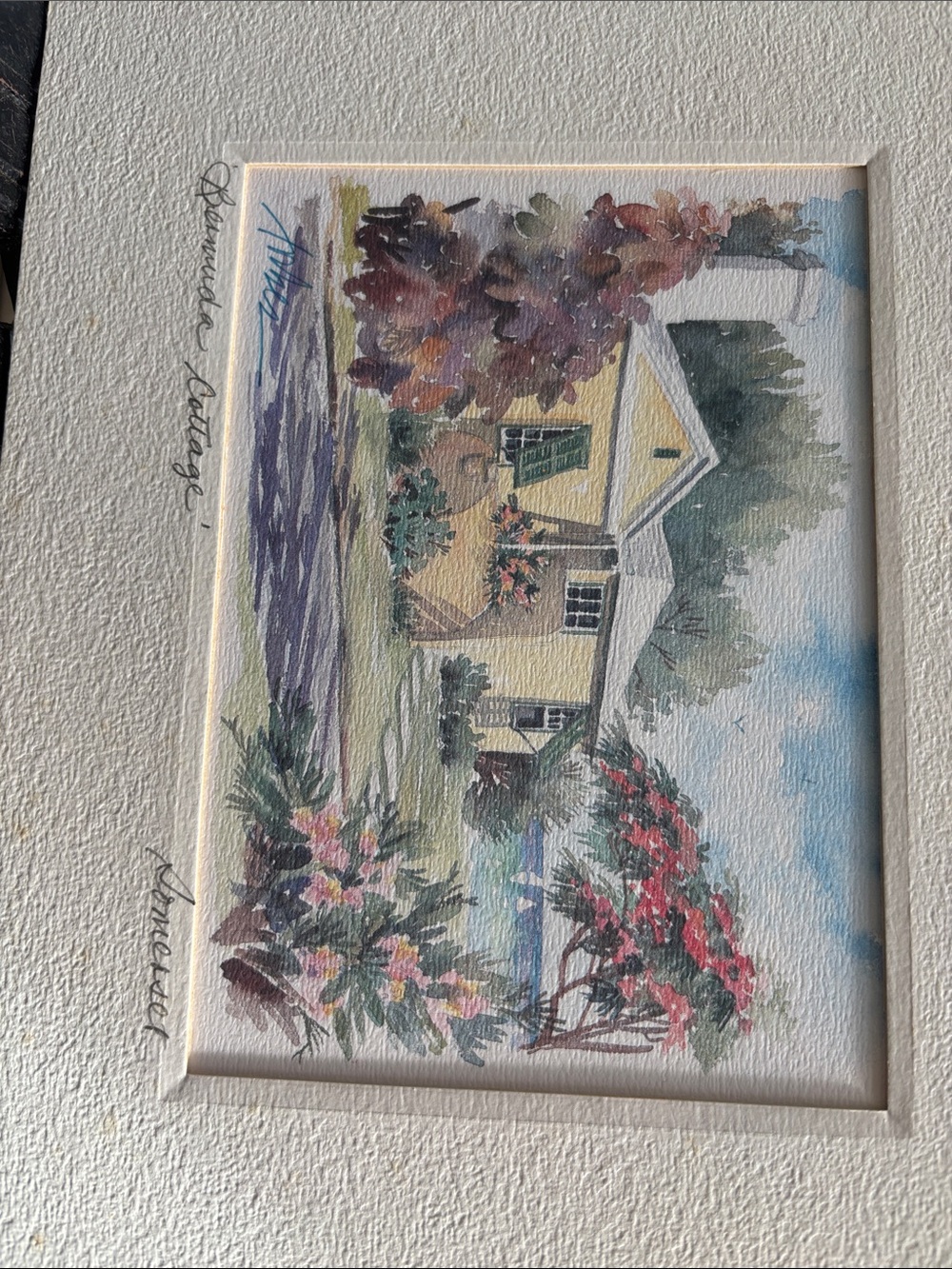 Yellow Cottage Watercolor Art Print - Unbranded